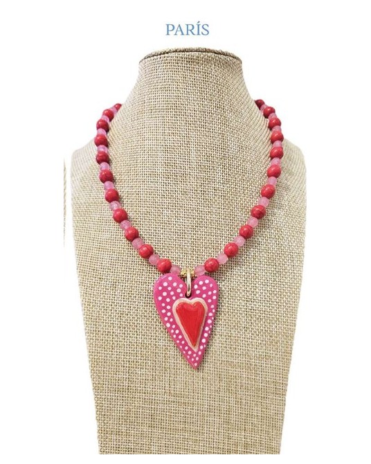 Collar corto corazòn Parìs Ssolo