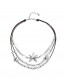 Collar Orion cuero bañado en plata UNOde50