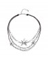 Collar Orion cuero bañado en plata UNOde50