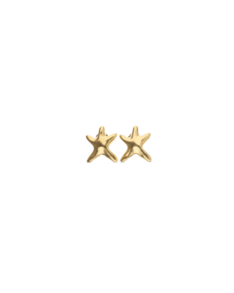 Pendientes estrella baño en oro de UNOde50