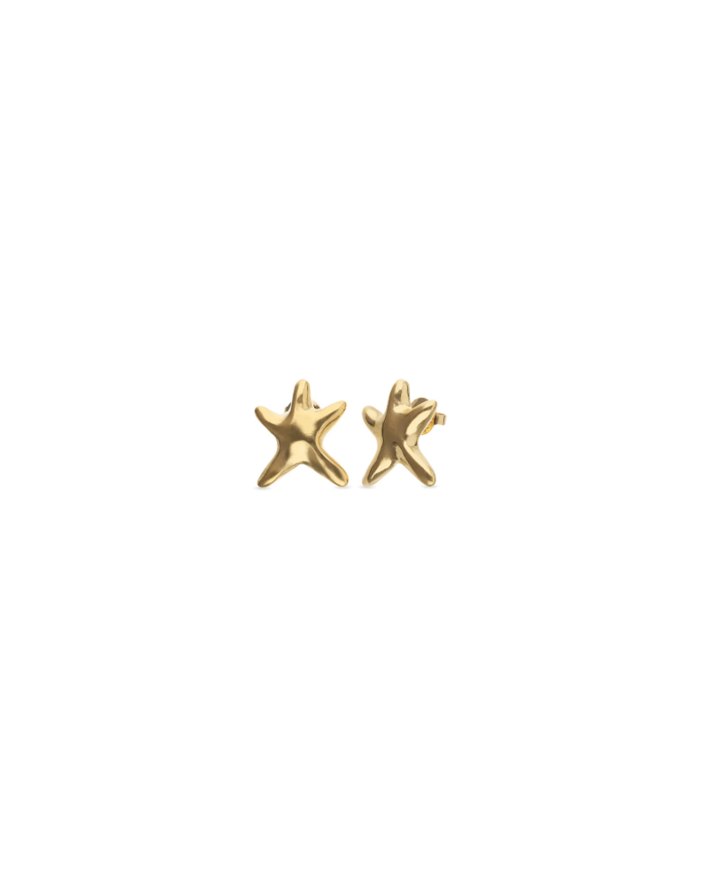 Pendientes estrella baño en oro de UNOde50
