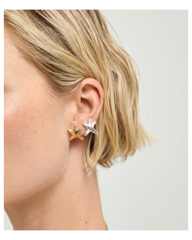 Pendientes estrella baño en oro de UNOde50