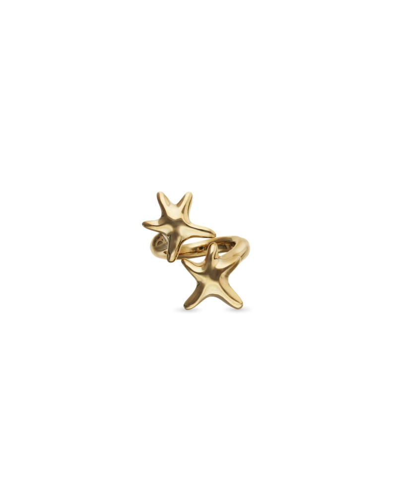 Anillo bañado en oro estrellas UNOde50