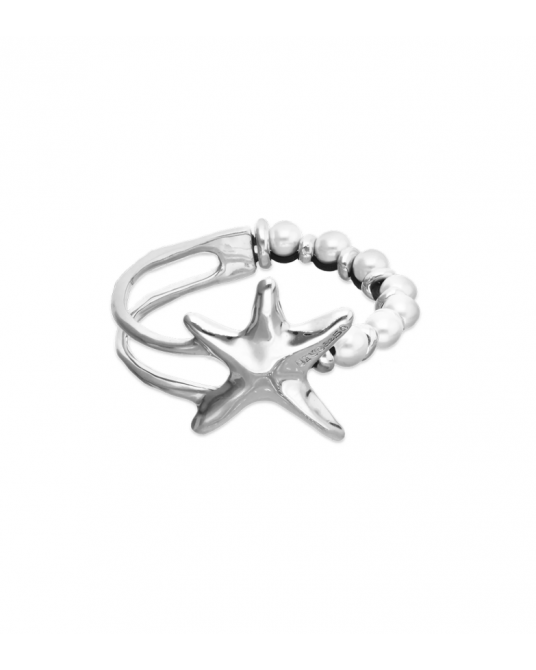 Pulsera bañada en plata con perlas UNOde50