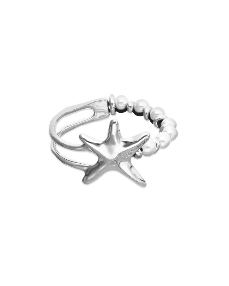 Pulsera bañada en plata con perlas UNOde50