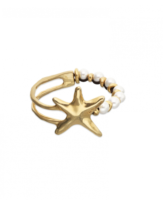 Pulsera bañada en ORO con perlas UNOde50