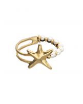 Pulsera bañada en ORO con perlas UNOde50