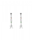 Pendientes largos estrella baño plata UNOde50