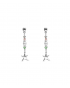 Pendientes largos estrella baño plata UNOde50