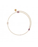 Collar chocker Arcoiris piedras y perlas
