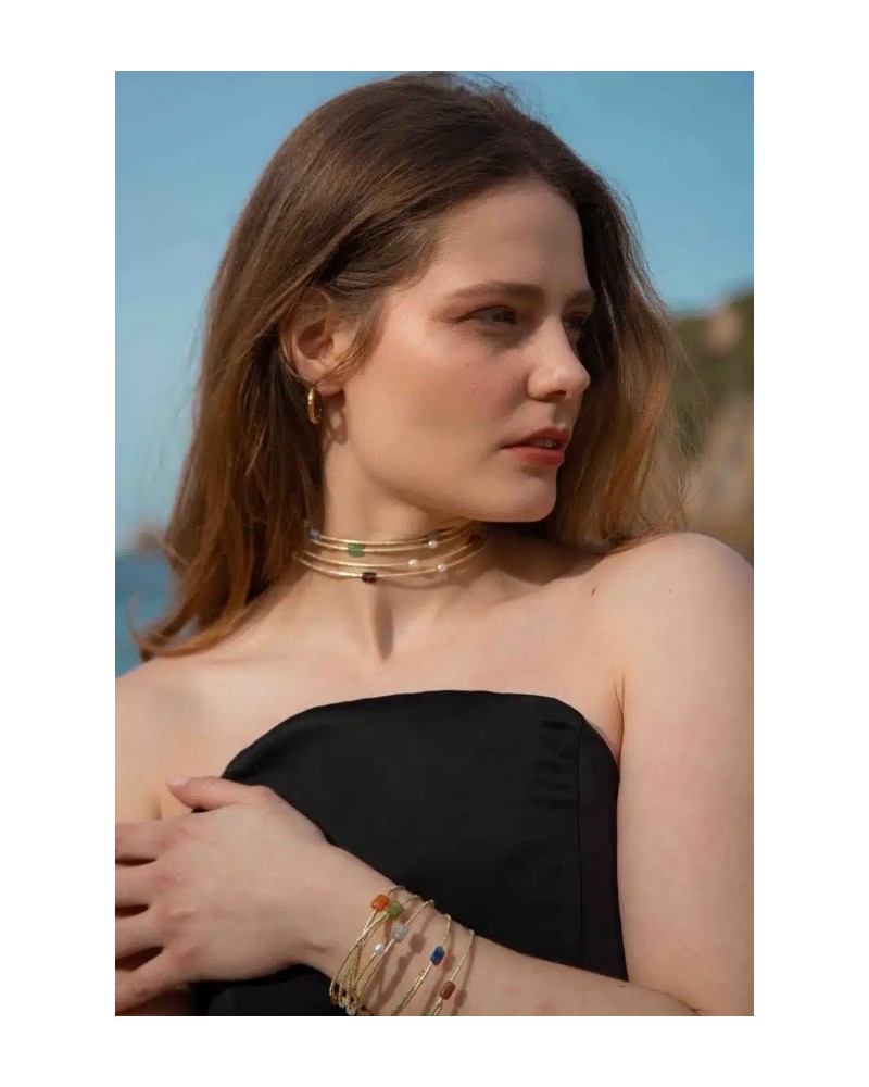Pulsera Arcoiris piedras y perlas