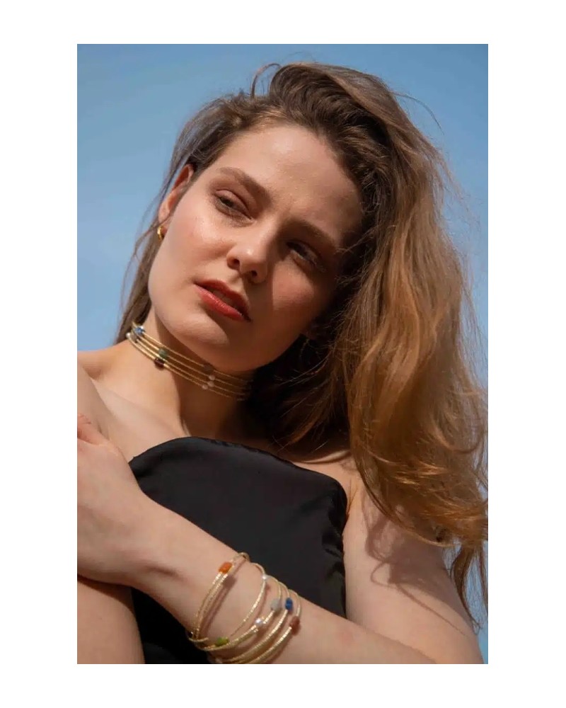 Pulsera Arcoiris piedras y perlas