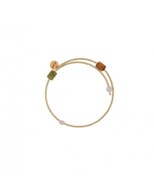 Pulsera Arcoiris piedras y perlas