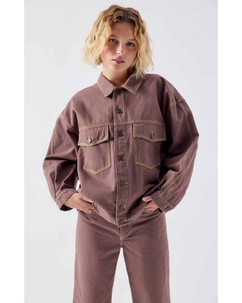 Chaqueta denim marròn American Vintage