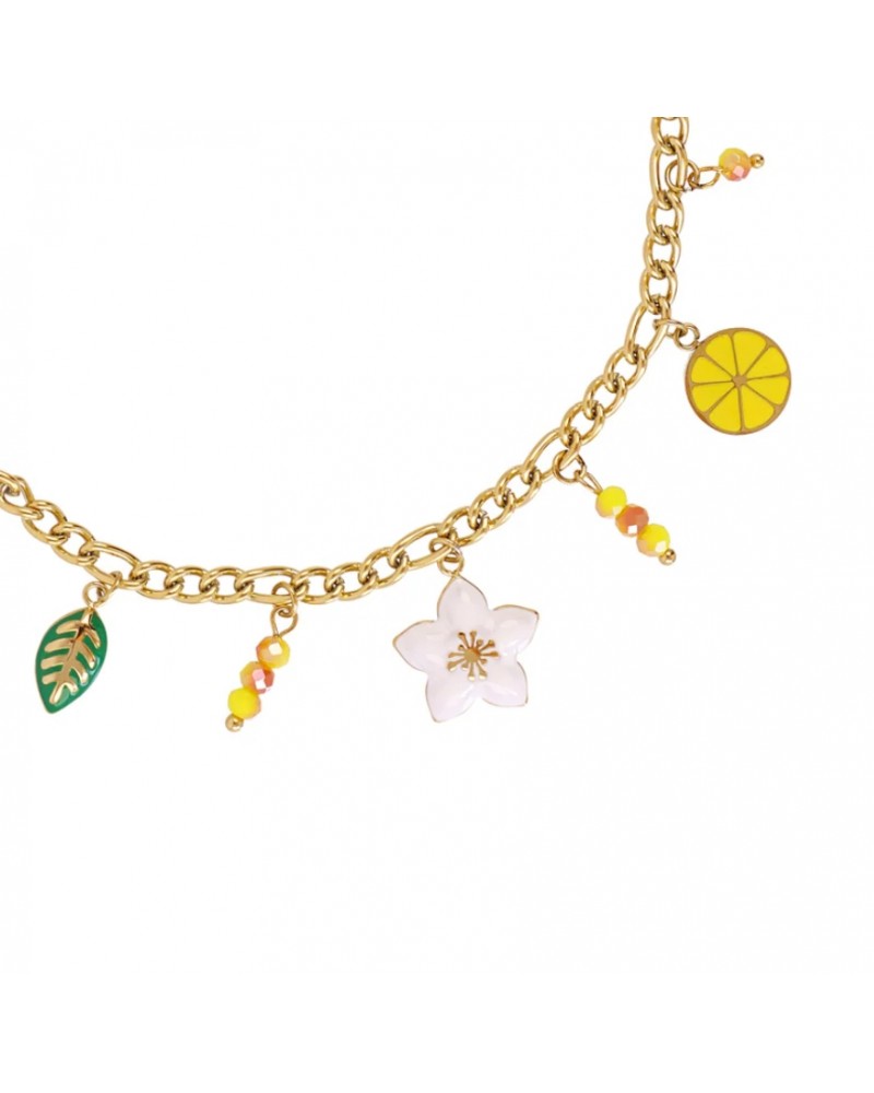 Tobillera acero charms esmaltados Anartxy