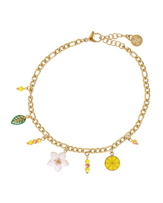 Tobillera acero charms esmaltados Anartxy