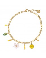 Tobillera acero charms esmaltados Anartxy