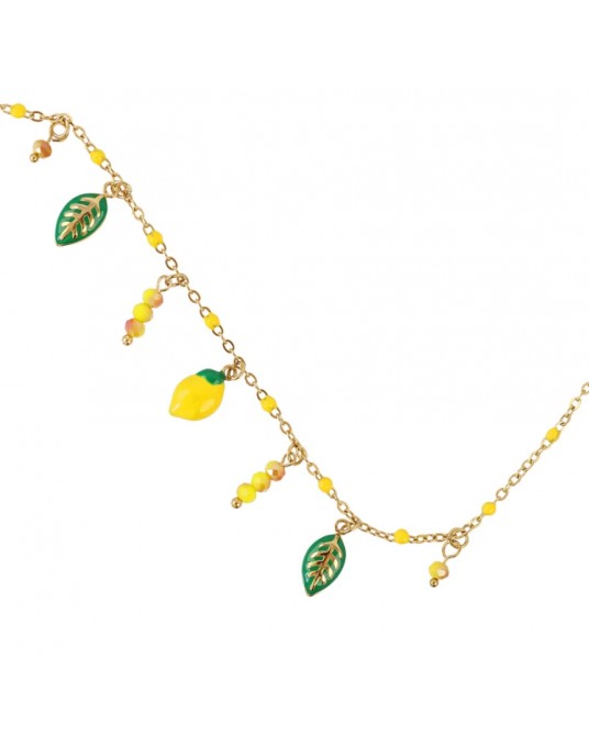 Tobillera acero charms esmaltados Anartxy