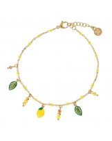 Tobillera acero charms esmaltados Anartxy