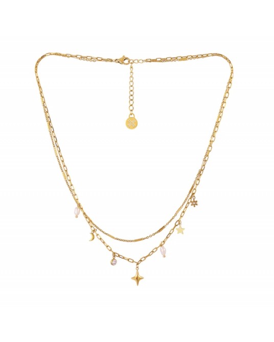 Collar acero doble cadena Anartxy
