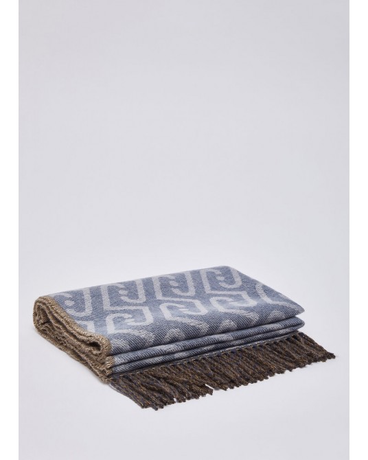 Pañuelo monograma con flecos Liujo