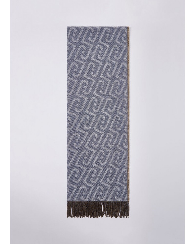 Pañuelo monograma con flecos Liujo