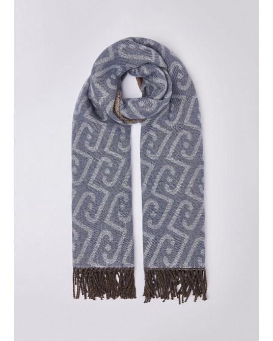 Pañuelo monograma con flecos Liujo