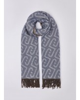 Pañuelo monograma con flecos Liujo