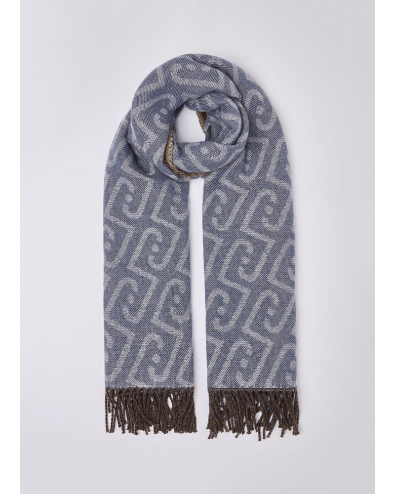 Pañuelo monograma con flecos Liujo