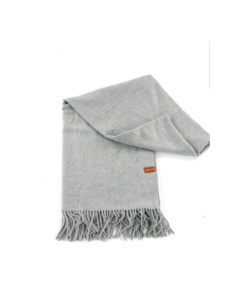 Pañuelo con logo monograma y flecos Liujo