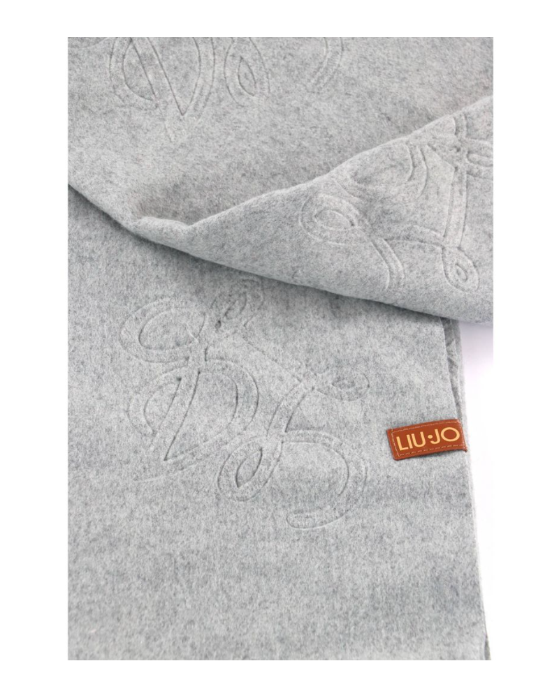 Pañuelo con logo monograma y flecos Liujo